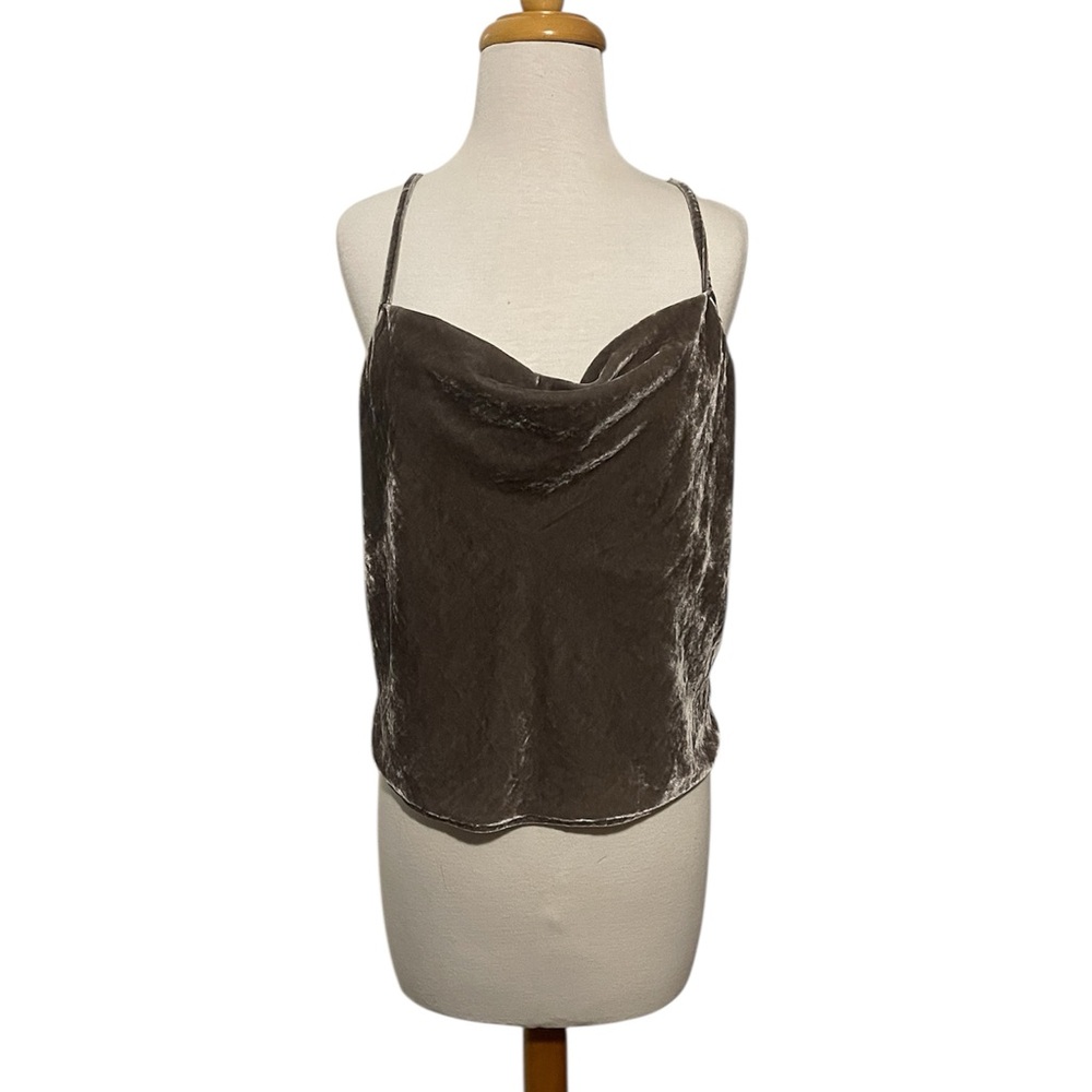 NWOT Banana Republic Crushed Velvet Velour Elegant Cowl Neck Top